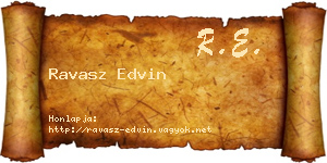 Ravasz Edvin névjegykártya